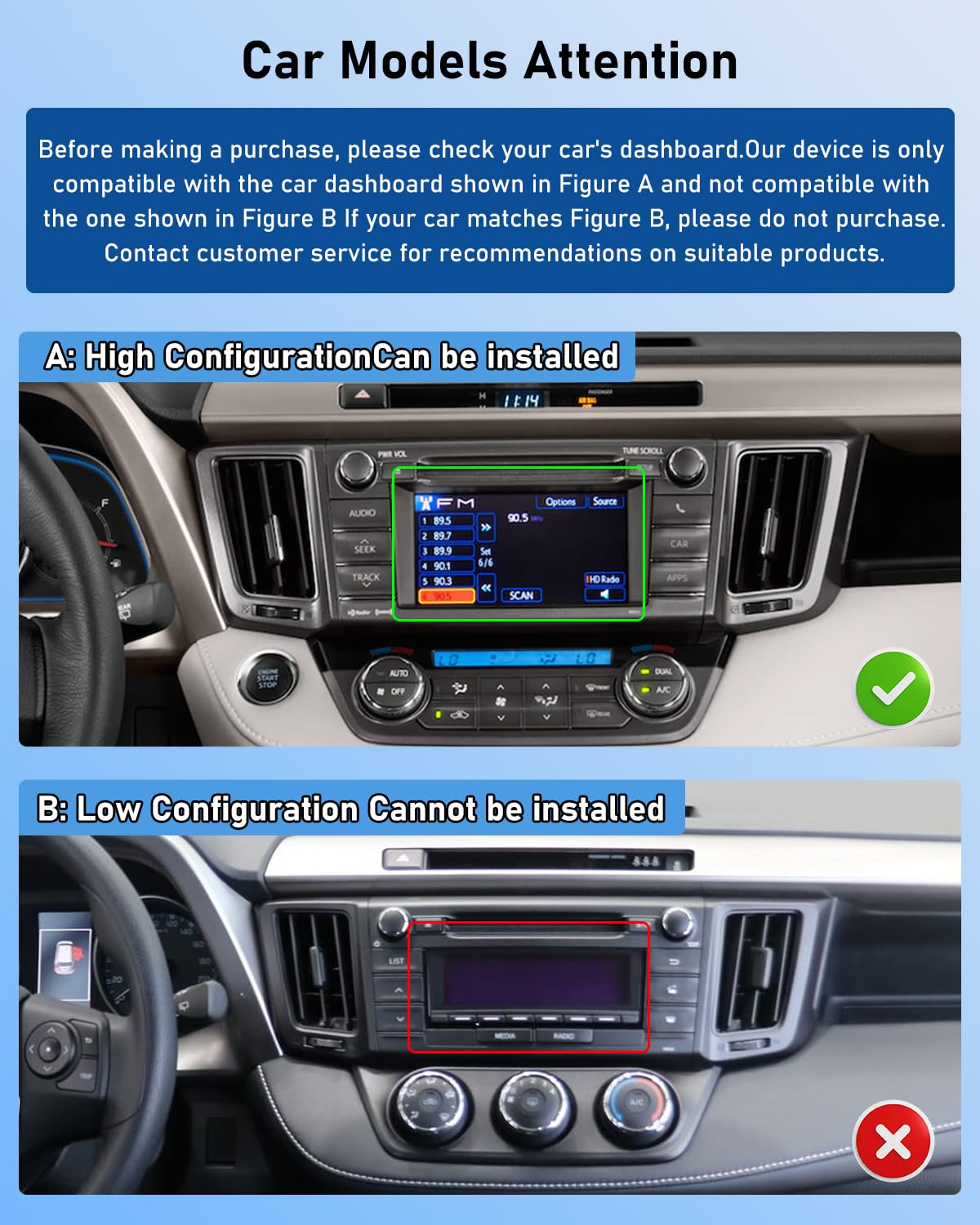 2G+64G Android Autoradio per Toyota RAV4 2013-2019 - Senza fili Carplay e Android Auto - 10.1 pollici Android Stereo con WiFi EQ GPS Mirror Link FM RDS + Telecamera posteriore