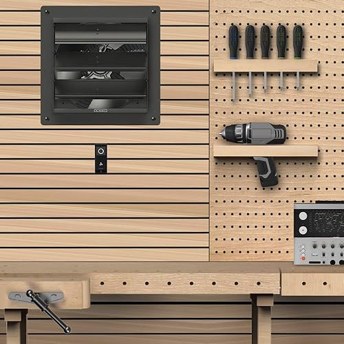 Vista 15 de AC Infinity AIRLIFT T10 - Ventilador extractor de 10 pulgadas con persianas, control de humedad y temperatura, montaje en pared, para ventilación