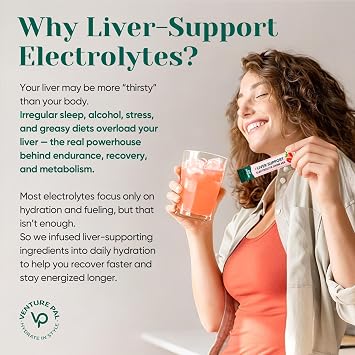 Venture Pal Sugar Free Hydration Packets + Liver Support, 16 Sticks