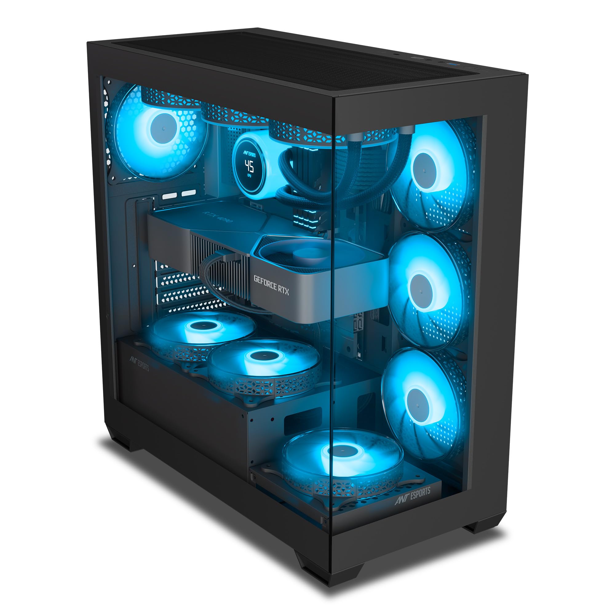 Ant Esports Crystal X7 Gaming Case - Black -12 Ant Esports Crystal X7 Gaming Case - Black -12
