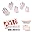 NAILOG Semi Cured Gel Nail Strips, Extra Long Glitter Nail Polish Strips (20 Pieces), Buy 2 Get 1 UV Lamp, Long Lasting Gel Nails with Soft Glossy Gel Finish, Ballerina