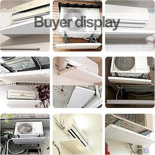 Miniatura 7 de Bandeja de goteo de aire acondicionado, unidad interiorexterior, bandeja de drenaje y recogida de agua, kit de drenaje (color blanco2m, tamaño A)