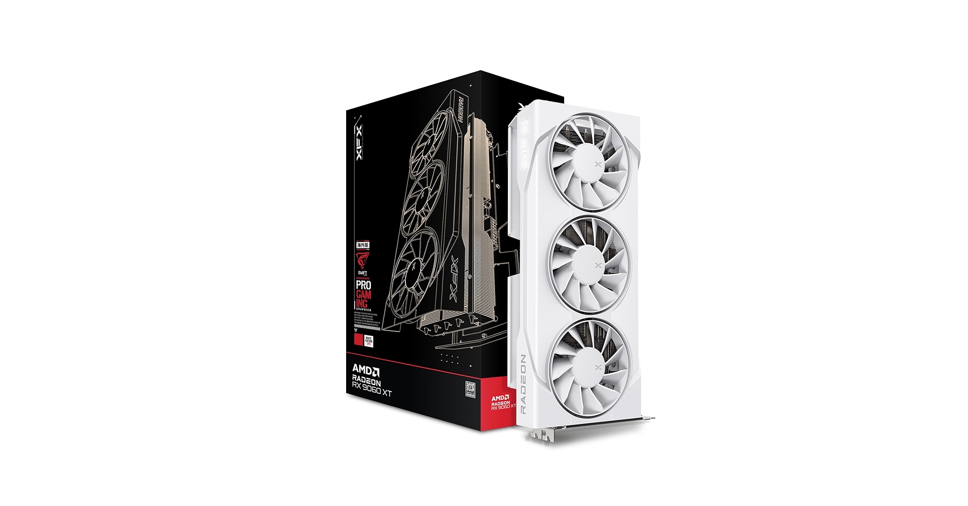 XFX Radeon RX 9060 XT 16GB ホワイト(購入明細・保証有 Amazon.com: XFX Swift AMD Radeon RX 9060 XT OC White Gaming