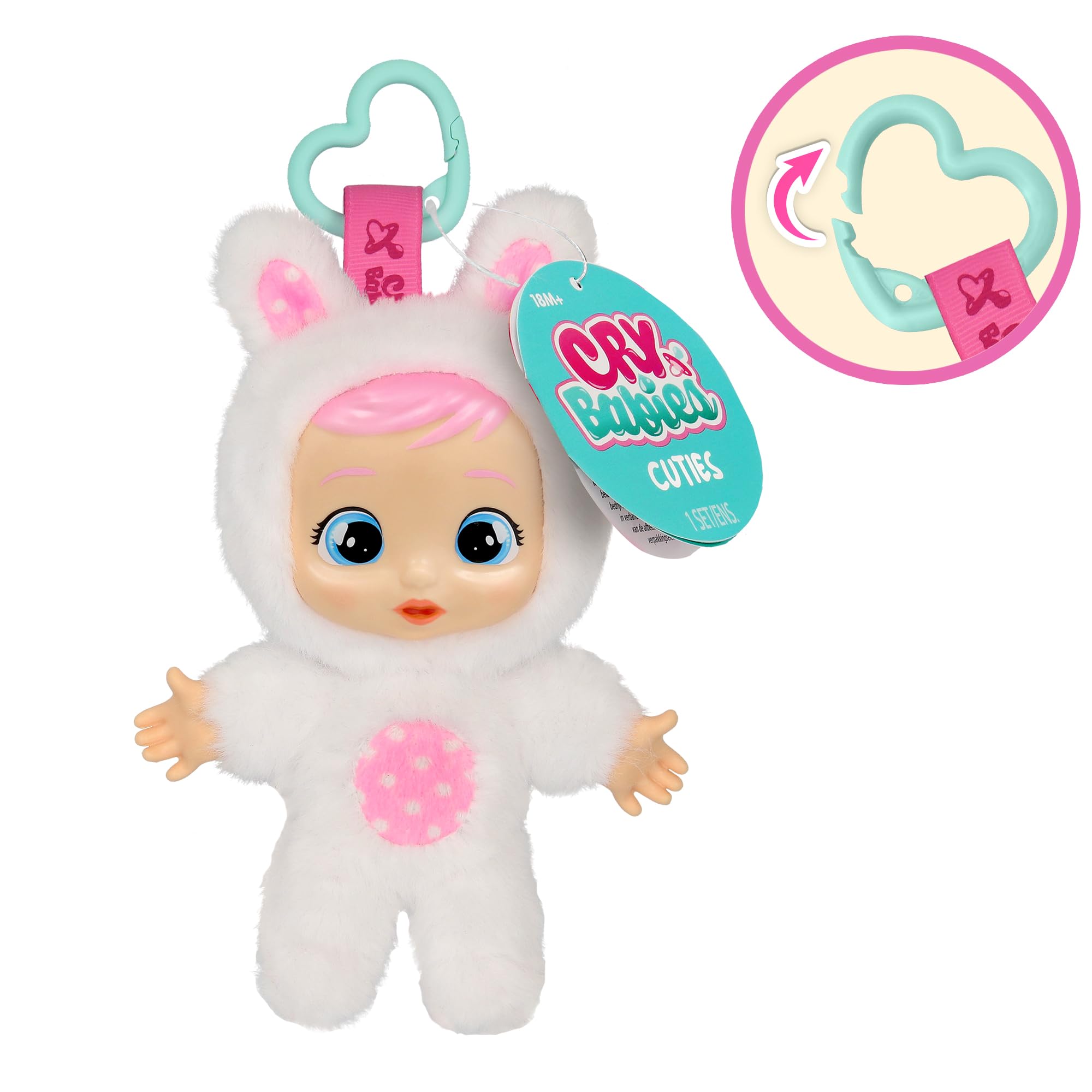 CRY BABIES CUTIES CONEY Bambola di peluche Mini Bebè di Peluche, Perfetti Da Portare Sempre Con Te Bambini dai 3 anni in su