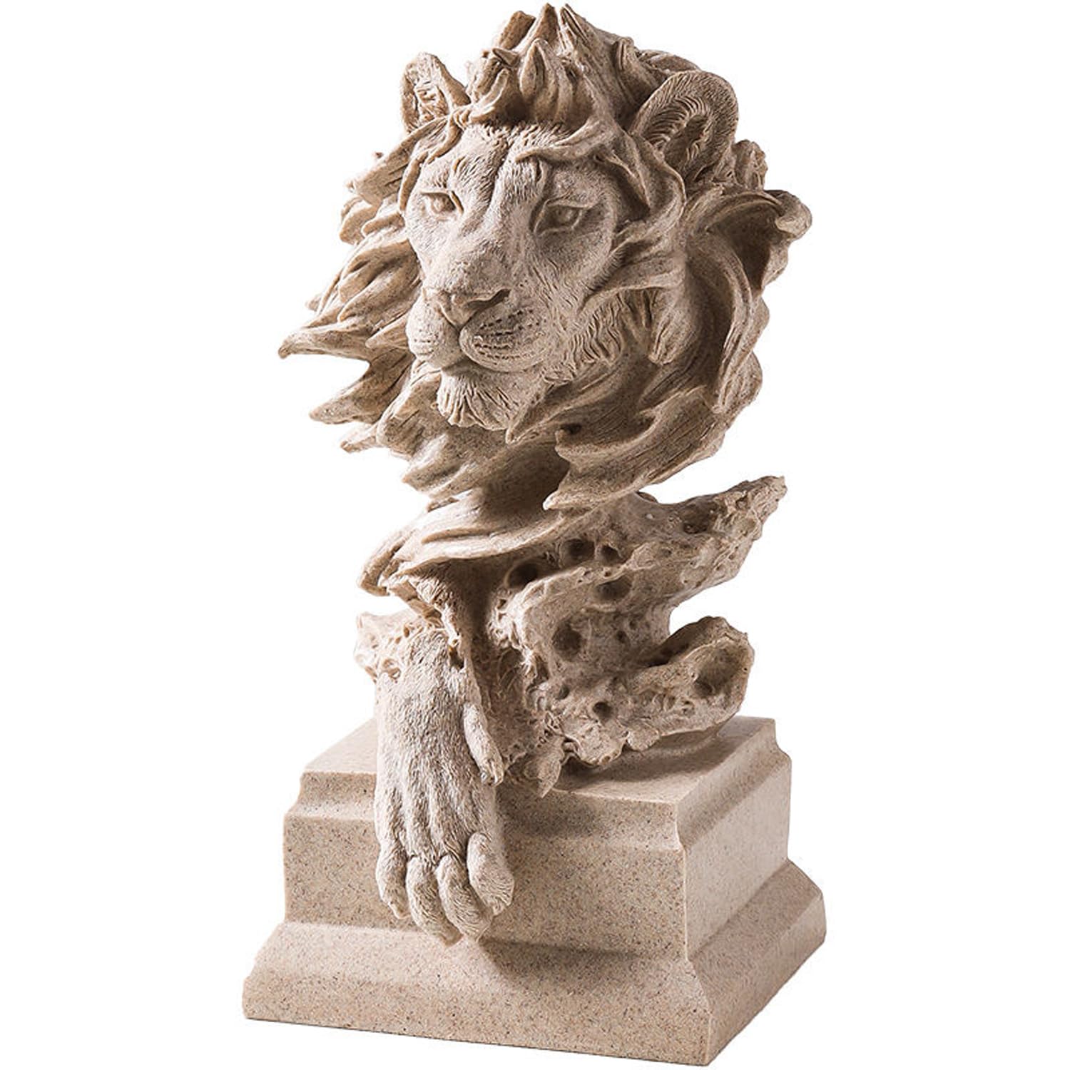 Dwysswyd Regal Lion Sculpture - Exquisite Home Décor and Collectible Figurine, for Men(White)