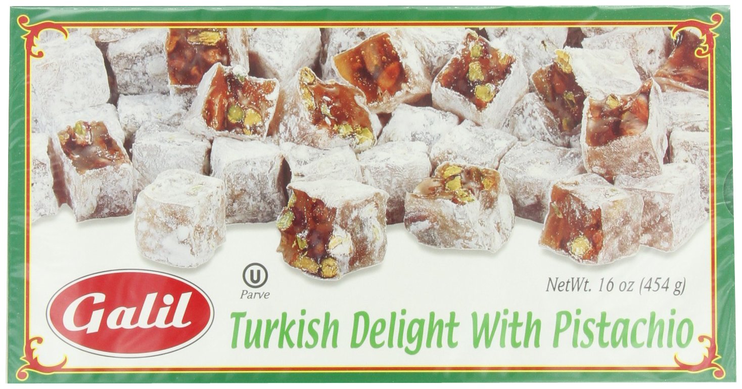 Galil Turkish Delight, Pistachio, 16-Ounce Boxes (Pack of 4)