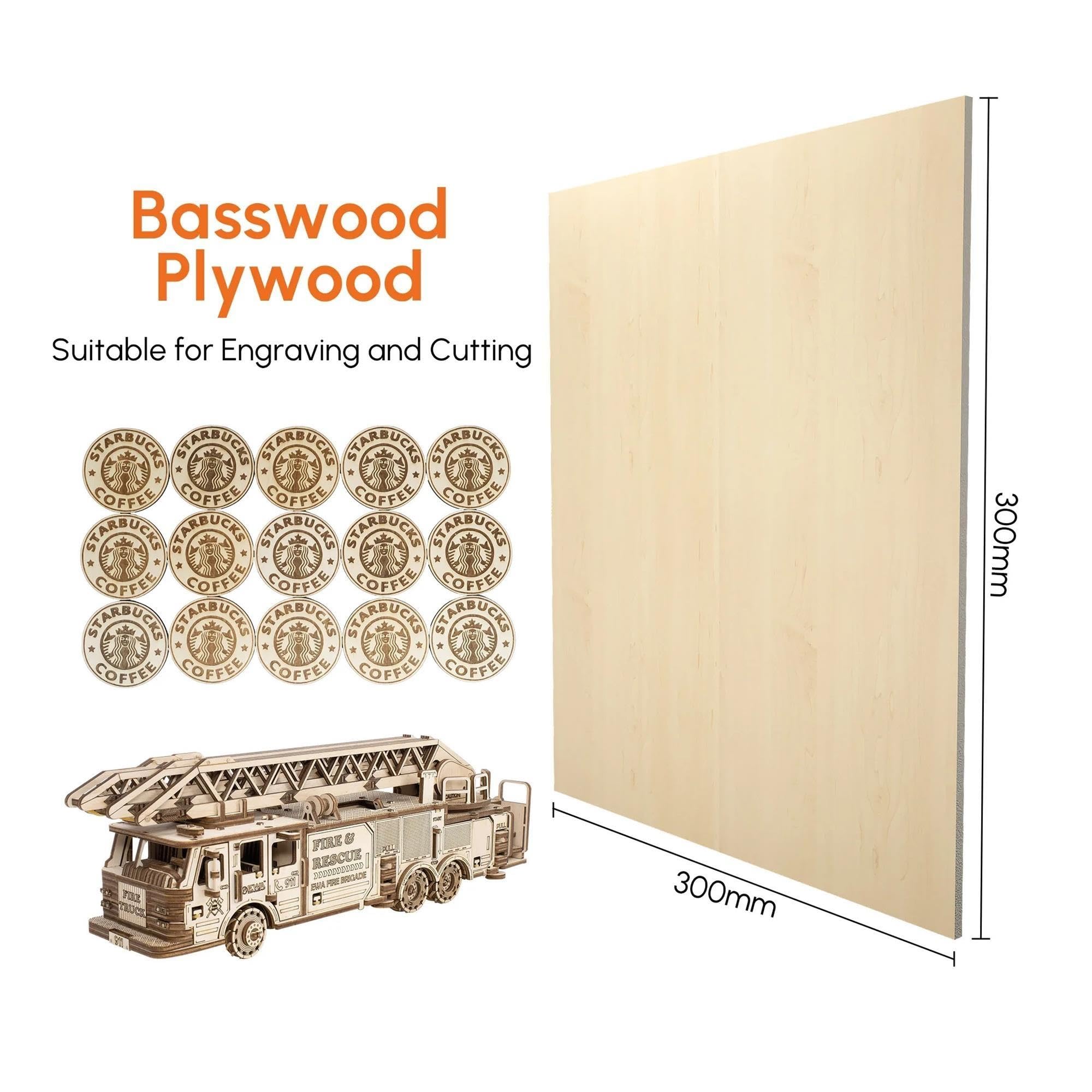 Lindenholzplatten Basswood Sheets for Crafts