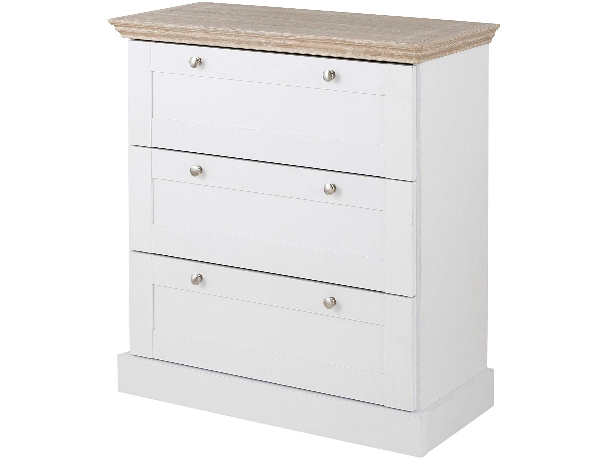 LOFT24 Binz 3 Drawer Dresser in White Oak, 35x75x80cm (DxWxH)