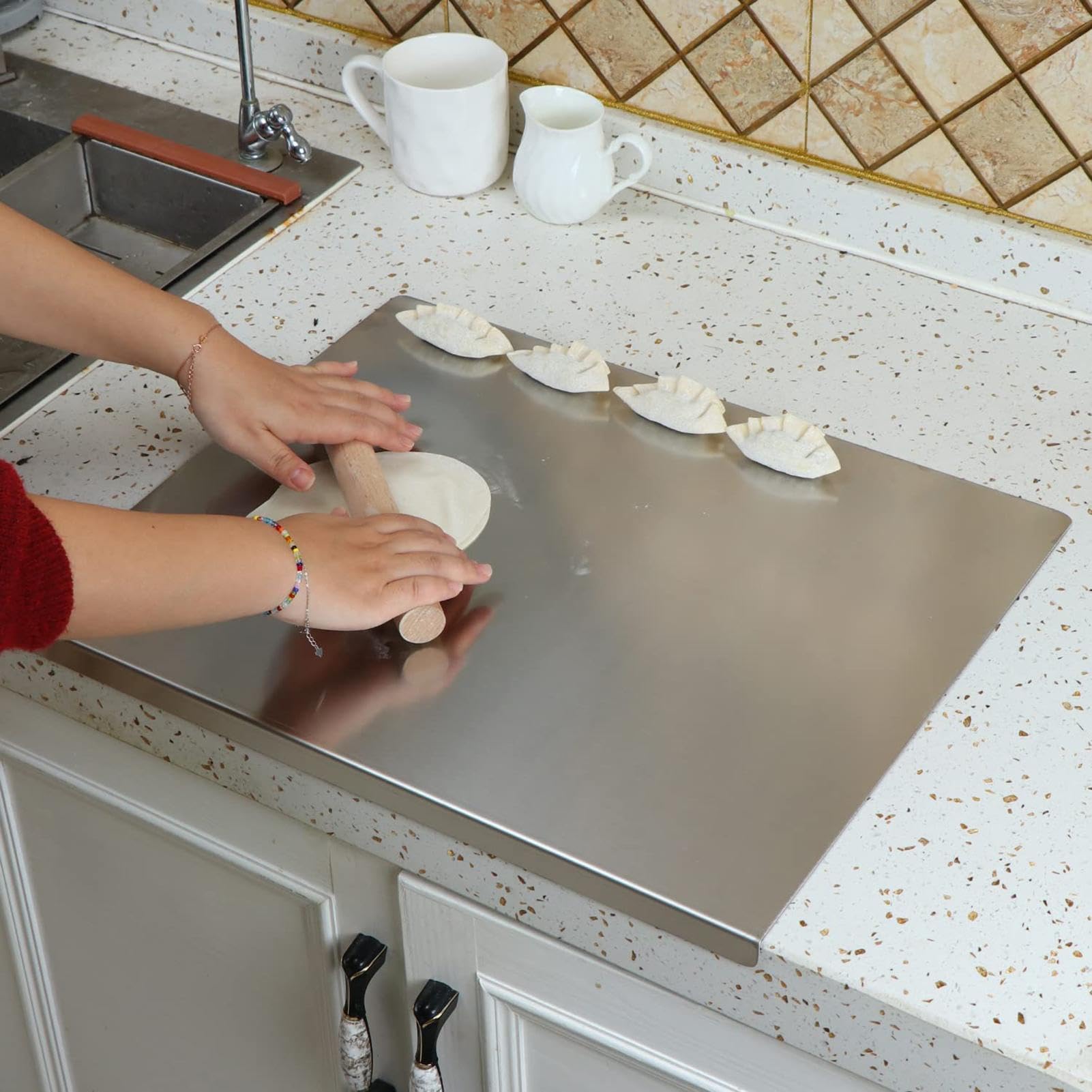 Tagliere da banco | Antiscivolo | Tagliere da cucina | Tagliere da cucina, superficie di taglio per pasticceria, gadget da cucina e tagliere pesante | superficie di taglio per pasticceria, gadget da cucina e tagliere pesante