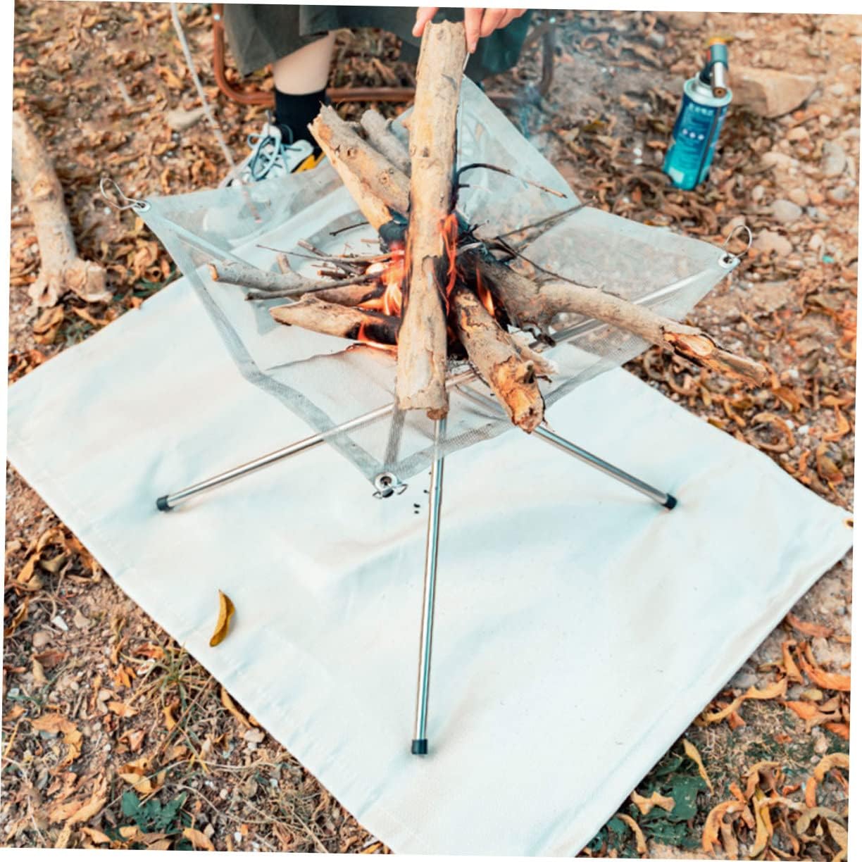 1Set Fireproof Blanket Lightweight Camping Fire Resistant Pad for Outdoor BBQ Flexible Heat Shield Protects Grass and Decks from Fire Damage