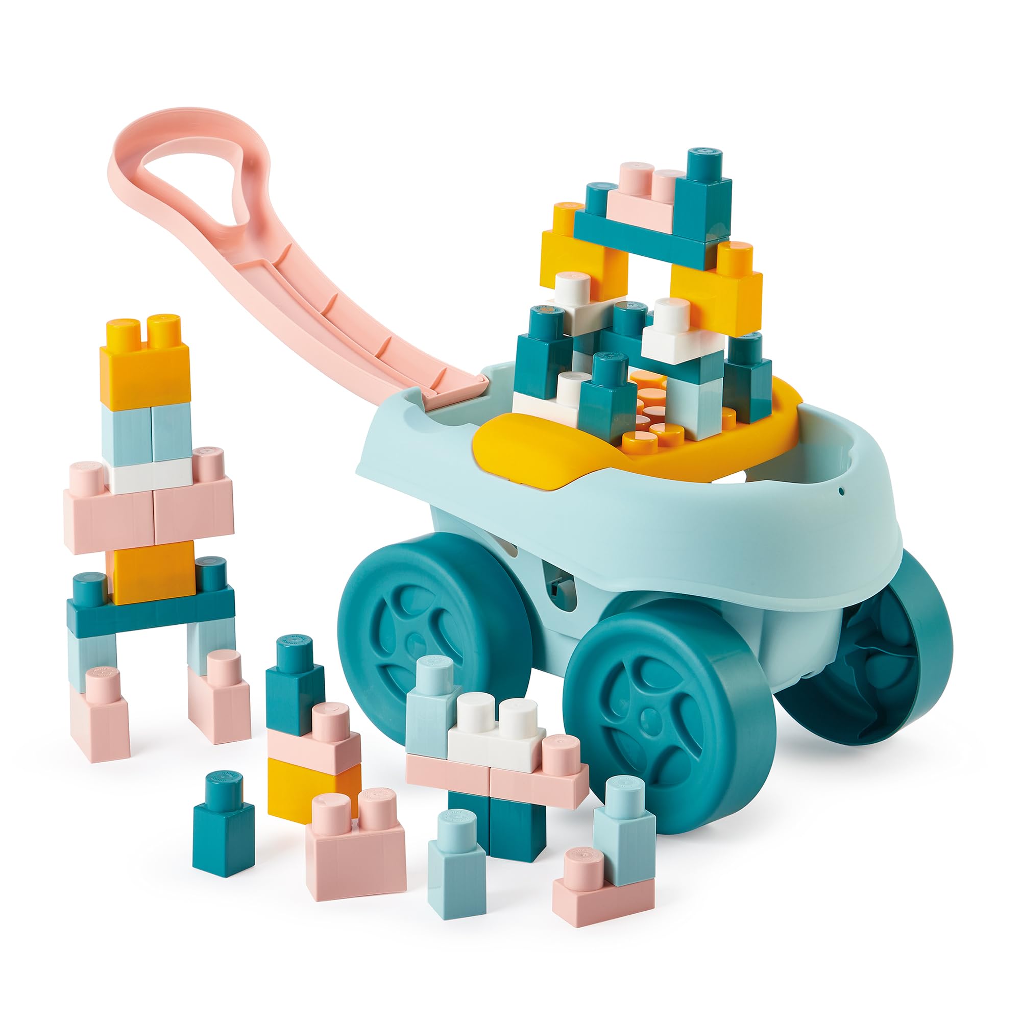 Jouets Ecoiffier - 7925 - Chariot 40 pièces - Jeu de Construction pour Enfants - Jeu de Briques - Dès 18 Mois - Fabriqué en France