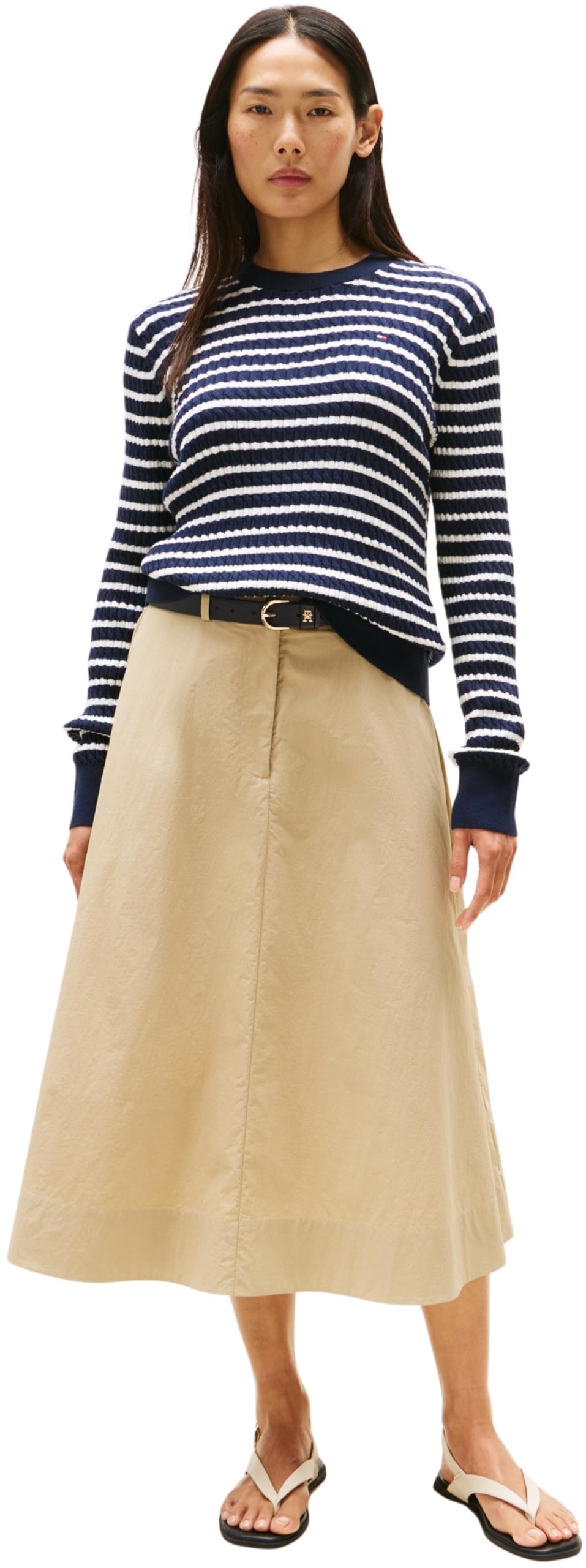 Tommy Hilfiger Damen Pullover Cable Fine Zopfstrick
