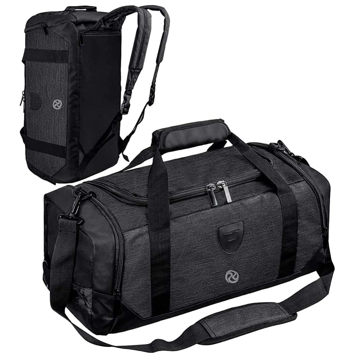 Bosiduスポーツバッグ メンズ ダッフルバッグ メンズ ボストンバッグ ジムバック リュック型可能 3way 旅行バッグ シューズ収納 大容量 防水 軽量 乾湿分離 アウトドア ユニセックス 人気 ブラックブラック