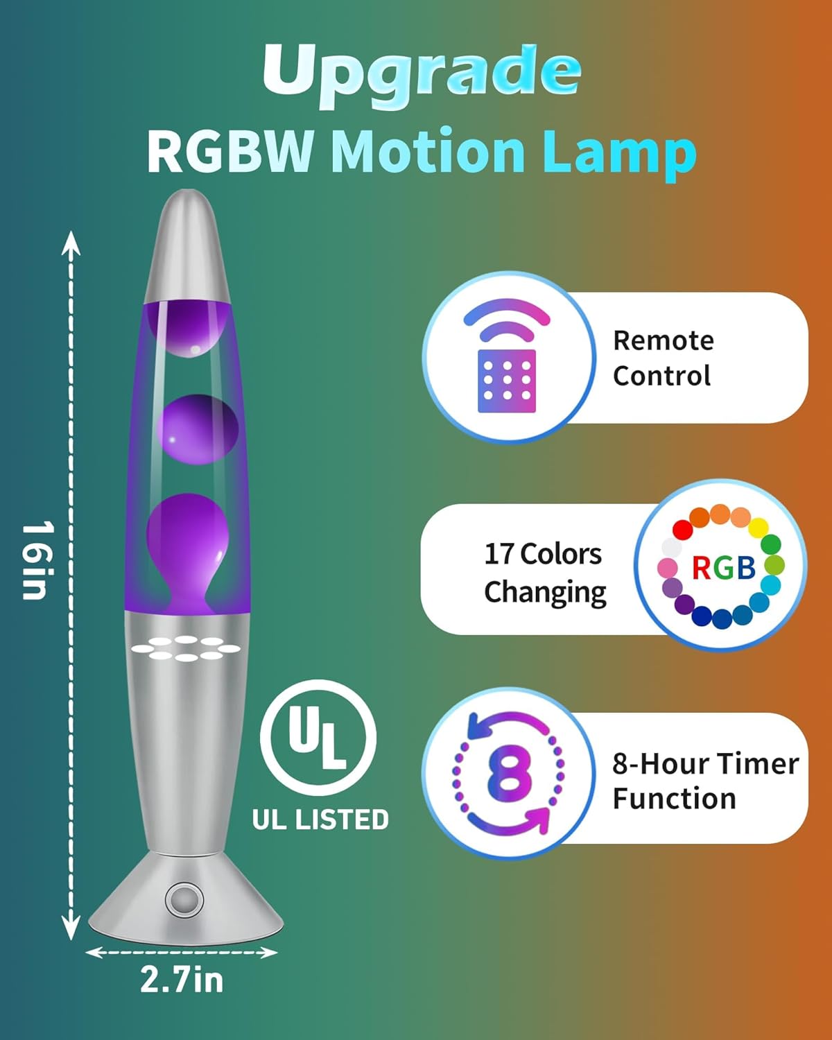 17 Colors Changing LED Liquid Motion Lamps with Remote - 13.5 Inch Liquid Night Light for Adults Teens, Relaxing Ambient Lighting for Home Décor, Valentine's Day Party Christmas Gifts for Women Men