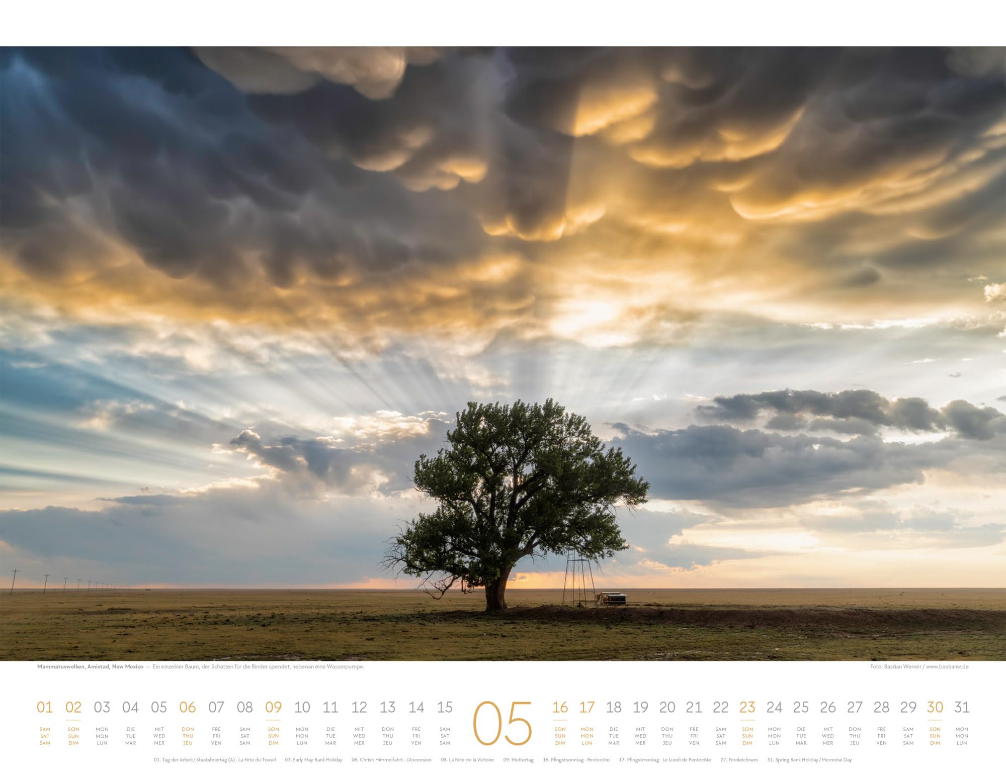 Naturkräfte Kalender 2027 | Wetterphänomene und Naturgewalten: Spektakuläre Wetterfotografie im großen Querformat (54x42 cm) | Wetterkalender
