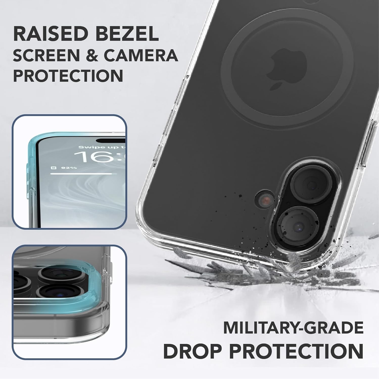 SleekStrip UltraClear Magnetic Case for iPhone 16 Military Grade Drop Protection Anti Yellow for MagSafe Best Protective Phone Cases with Magnet for i Phone Case Magnetic for iPhone Case Clear