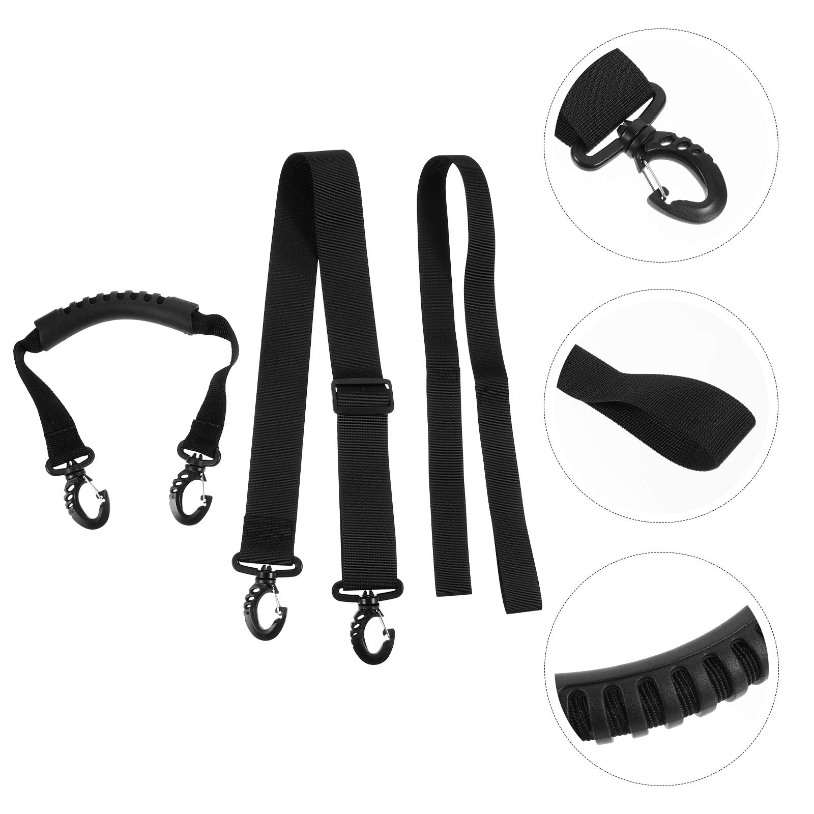 Sangles Porte-chaussures Ski Snowboard - Laisse Nylon Noire - Lot