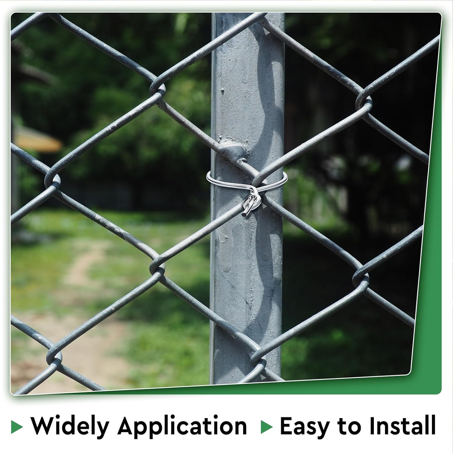 200 Pack, 2 1/2" (2 3/8" Od) Twist Fence Ties Preformed 9 Gauge Galvanized Steel Twist Gauge Pre-Cut Chain Link Fence Tools for Fixing Chain Link Mesh for Posts Farms Gardens