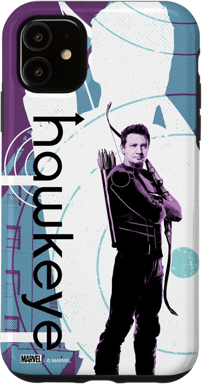 iPhone 14 Pro Max Marvel Hawkeye Clint Barton Halftone Character Poster Case