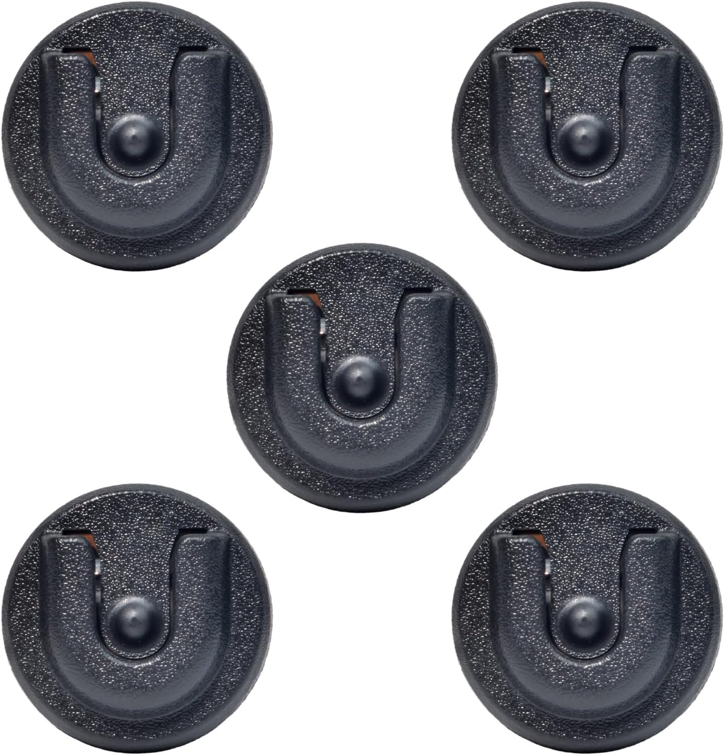 HYS Microphone Mounts for Car Radios, Microphone Mounting Clips for CB and PMR Amateur Radio, Adhesive Mounts for Hanging (Black, 5 pcs)