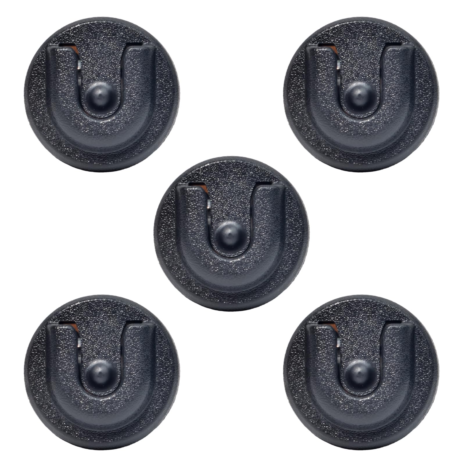 HYS Microphone Mounts for Car Radios, Microphone Mounting Clips for CB and PMR Amateur Radio, Adhesive Mounts for Hanging (Black, 5 pcs)