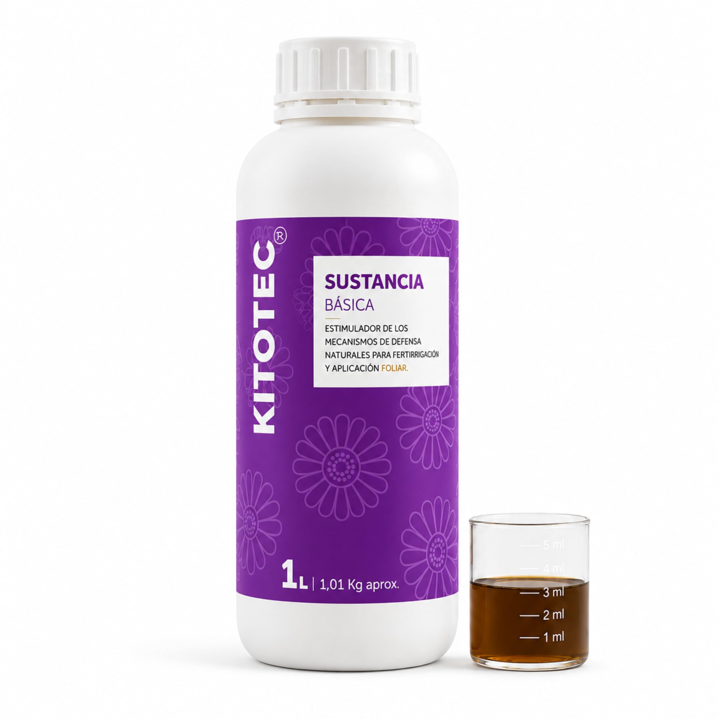 BC Fertilis KITOTEC | Fertilizante Ecológico Profesinal 1L con Quitosano 5%. Crea un Biofilm Protector Natural contra Hongos e Insectos. Eficaz Frente al Estrés Hídrico y Térmico. Certificado CAAE