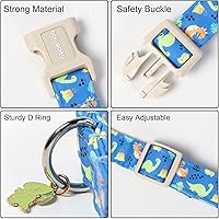 Vista 163 de DOGWONG Collar de perro Airtag de algodón y cáñamo, collar resistente para perros con soporte para Airtag, collares verdes para perros pequeños