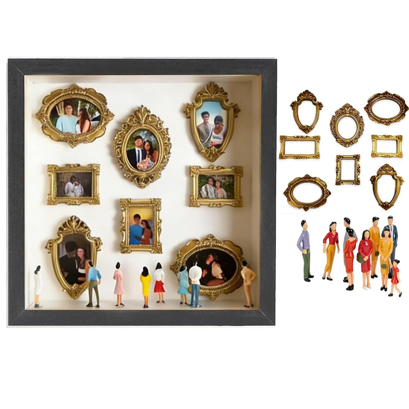 Kit DIY Boîte d'Ombre Silhouette Musée : Une Idée Cadeau Créative Avec Lampes Et Figurines