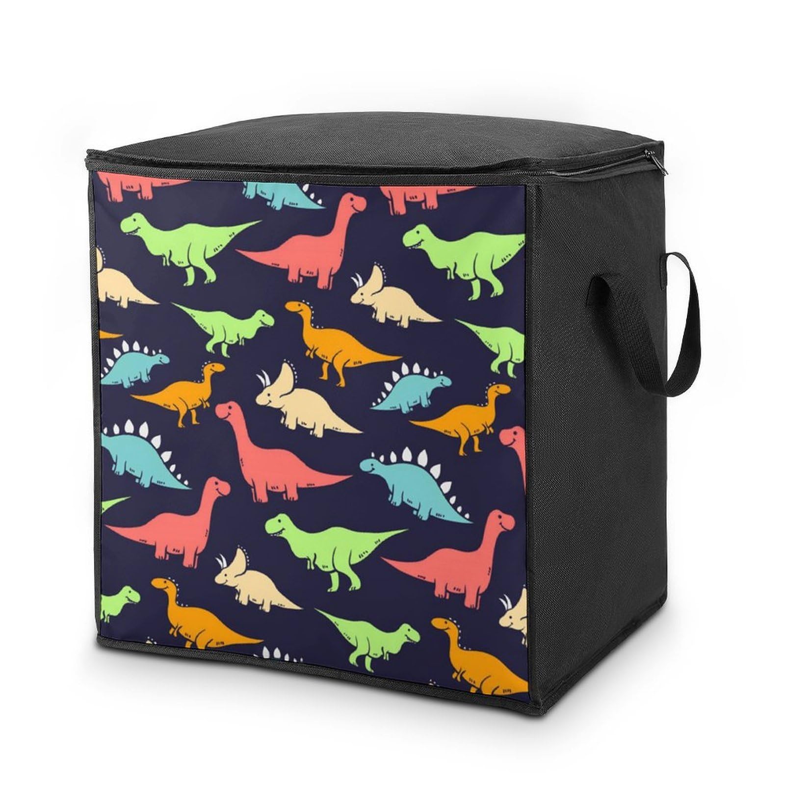 Lyfthologen 70L Storage Bags, Monster Dinosaur Storage Box with Lid Zipper And Handles, Clothes Bags for Quilt, Blankets, Bedding