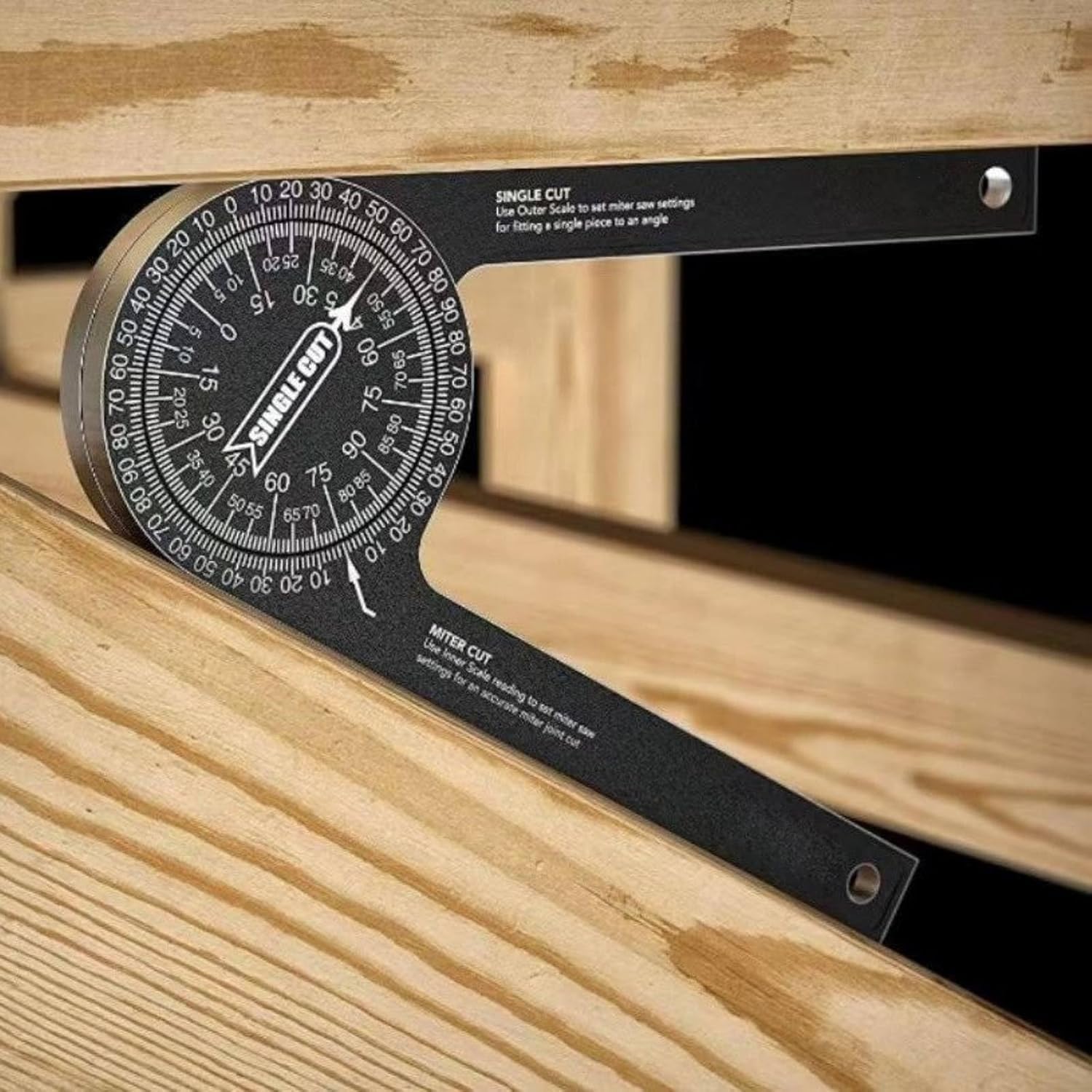 SameYa 7.28 Inch Precision Miter Saw Protractor, Aluminum Protractor Angle Finder with 360° Rotation for Measuring Internal And External Angles