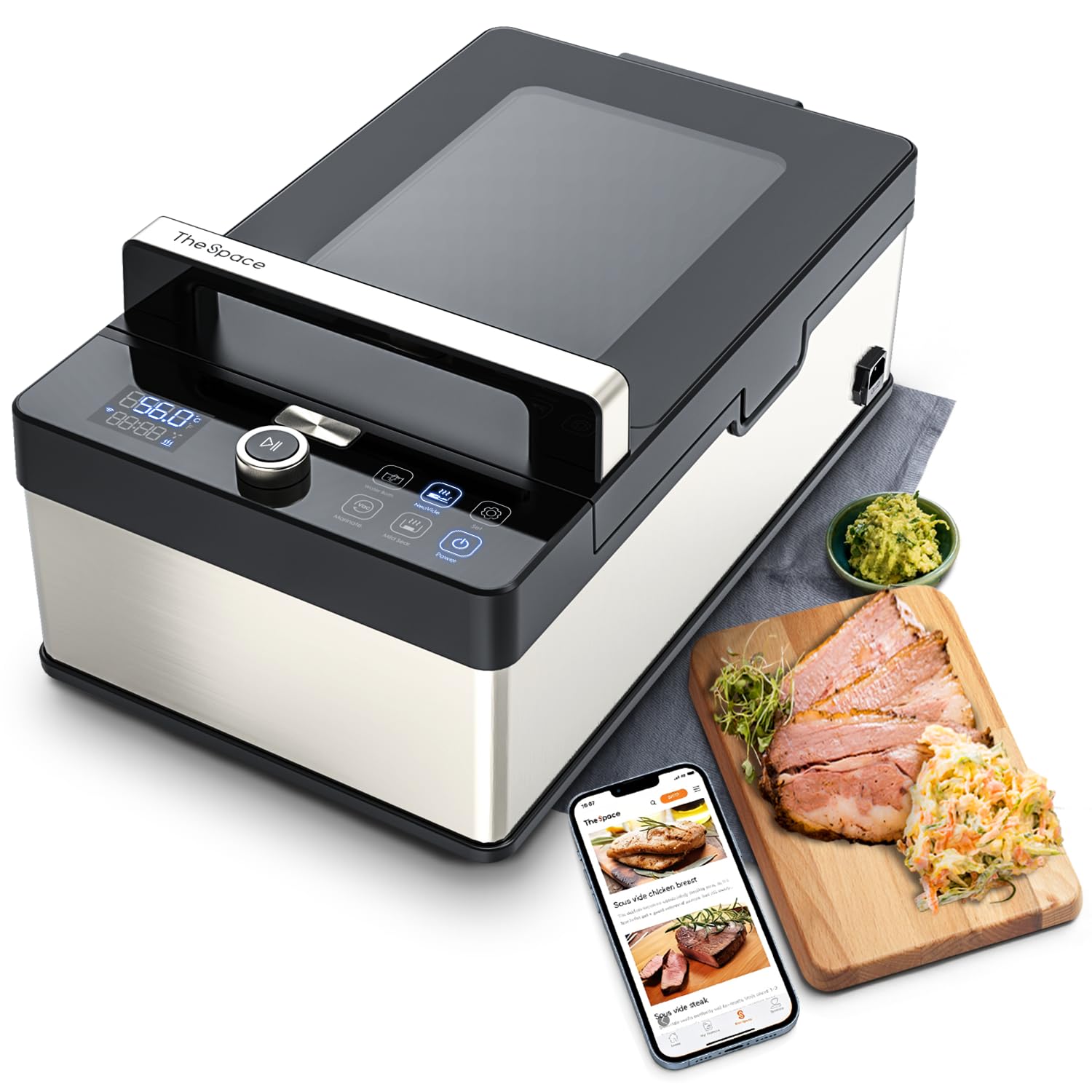 THESPACE 真空低温調理器 NSV500 Amazon.com: Vesta Precision Sous Vide 機,無水和無袋,附8.6 公升容器