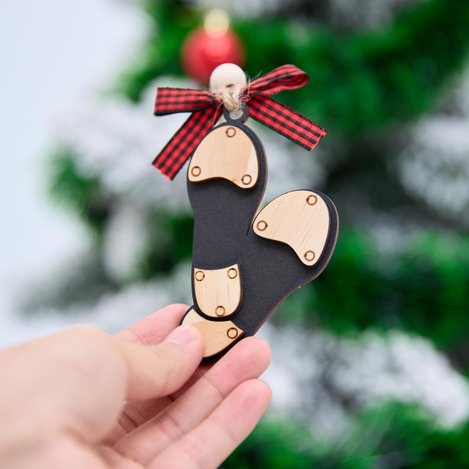 Tap Dancer Christmas Ornament 4 Inch – Layered Wooden Tap Shoe with Metal Plates Decoration Gift for Tap Dance Student Teacher Studio Owner Recital Keepsake - Image 6