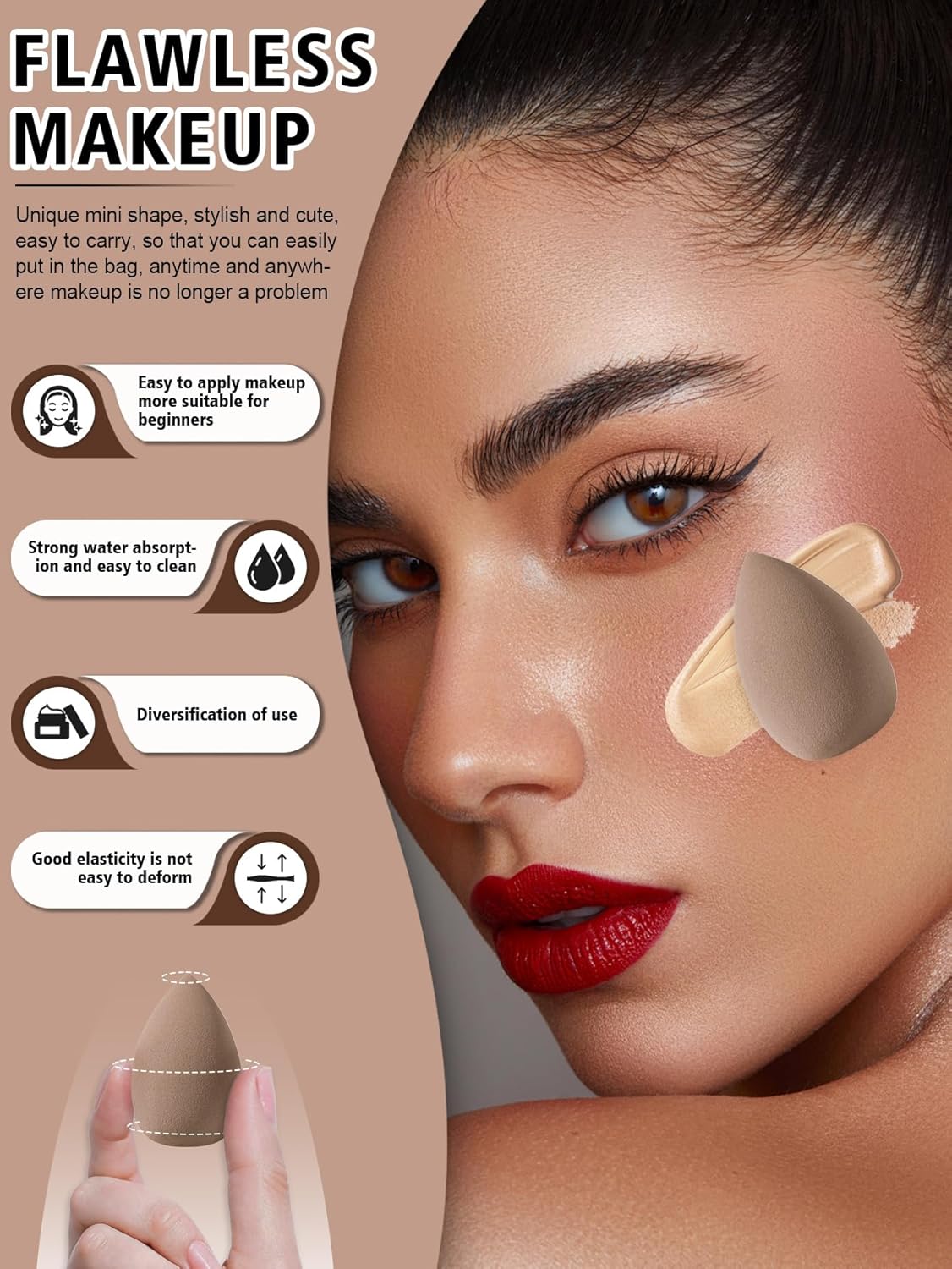 Kit de ferramentas de maquiagem com 9 peças de pincel portátil de maquiagem em pó molde de gelo para rosto e olhos, ferramenta de beleza de silicone de massagem reutilizável em promoção! Veja a oferta e mais achadinhos de Acessórios 7 Hoje é o melhor dia para comprar Kit de ferramentas de maquiagem com 9 peças de pincel portátil de maquiagem em pó molde de gelo para rosto e olhos, ferramenta de beleza de silicone de massagem reutilizável com aquele preço maroto! Promoção! Aproveite a oferta! 7