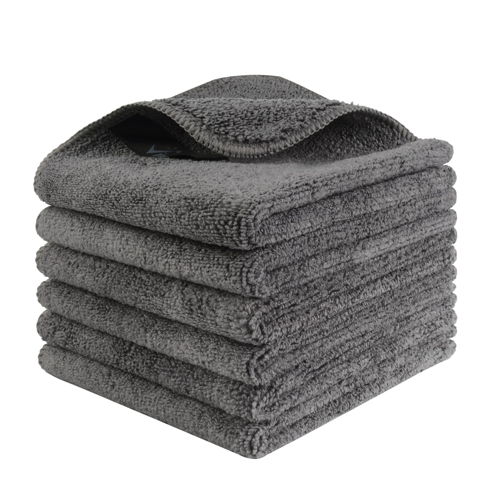 VIVOTE Microfibre Cleaning Cloths Reusable Dish Cloths Kitchen Towels Grey
