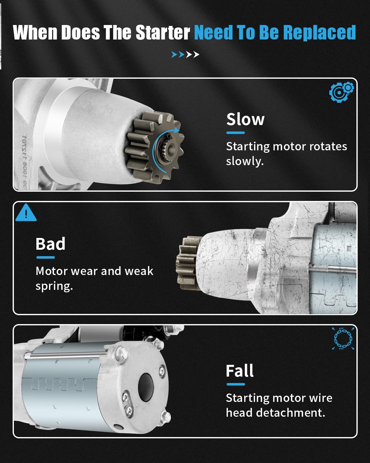 Starter Motor for Lexus ES300 2002-2003 3.0L ES330 2004-2006 3.3L ES350 2007-2015 3.5L RX330 2004-2006 3.3L RX350 2007-2009 3.5L 428000-4311 for Scion TC 2005-2010 XB 2008-2015 2.4L 428000-4311