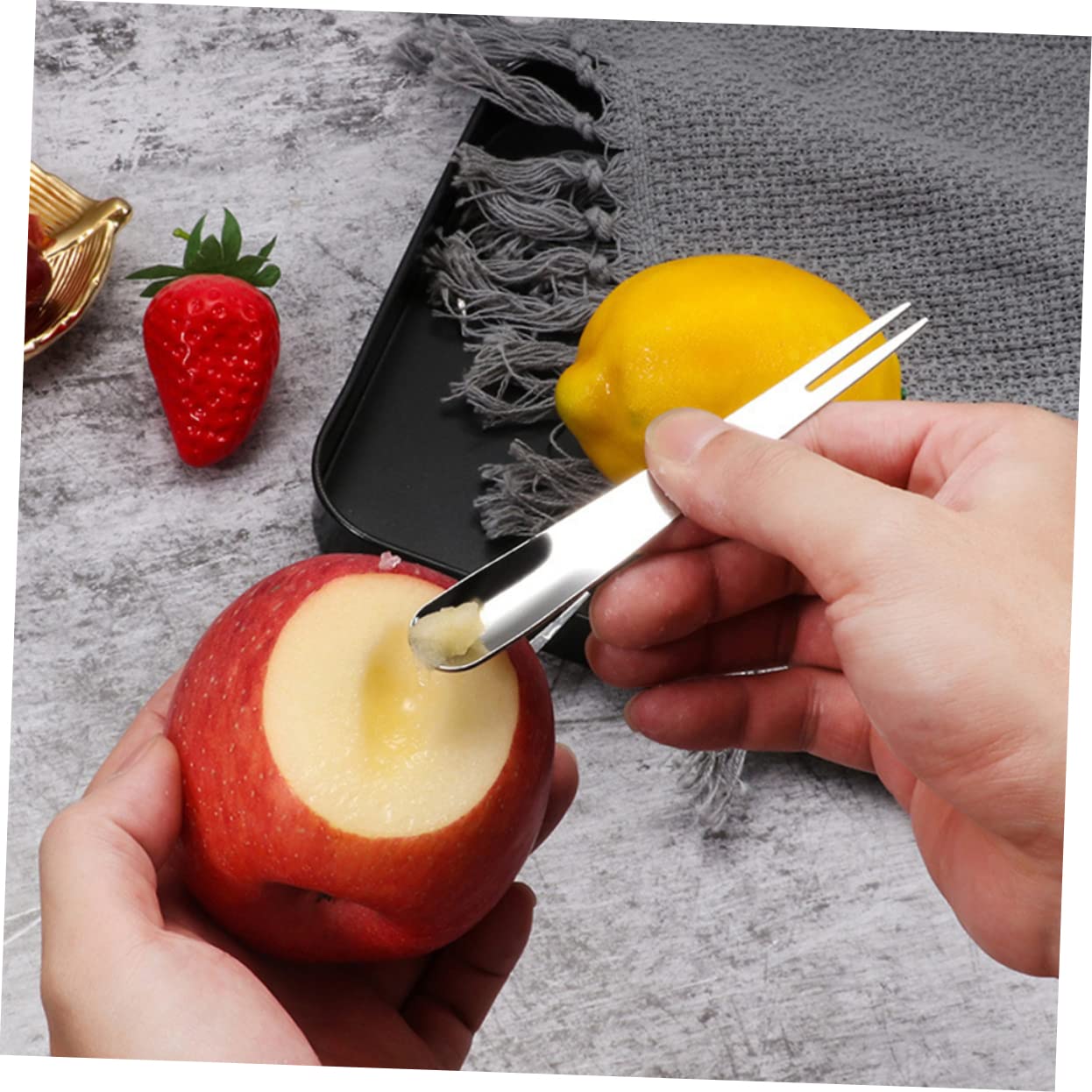 MUCKLILY 20pcs Fruit Forks Multi-functional Forks for Salad Cake Dessert Cheese Meatball Easy to Clean Store