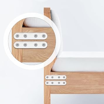 Mending Plates Flat Brackets, 12 Pcs Stainless Steel Straight Brace Brackets, Corner Fixing Joining Plates for Furniture with 48 Screws