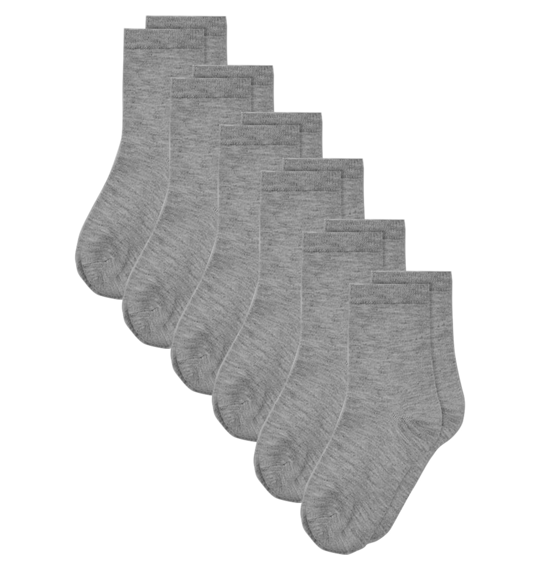 Generic Calcetines Escolares Cortos de Deporte para Niños Niñas Infantiles, Calcetines de Algodón Uniforme Unisex Pack de 6 Pares