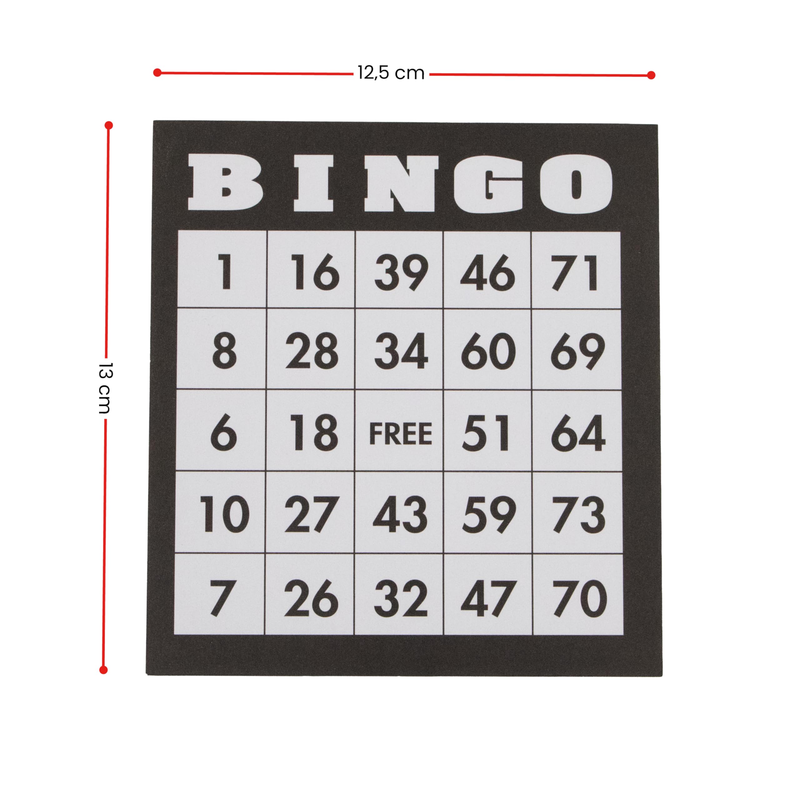 Kyto Zestaw kart bingo 500 sztuk - 500 różnych kart duży zestaw z papieru, dodatkowe karty do tradycyjnej gry, zabawy z przyjaciółmi, rodziną i dziećmi