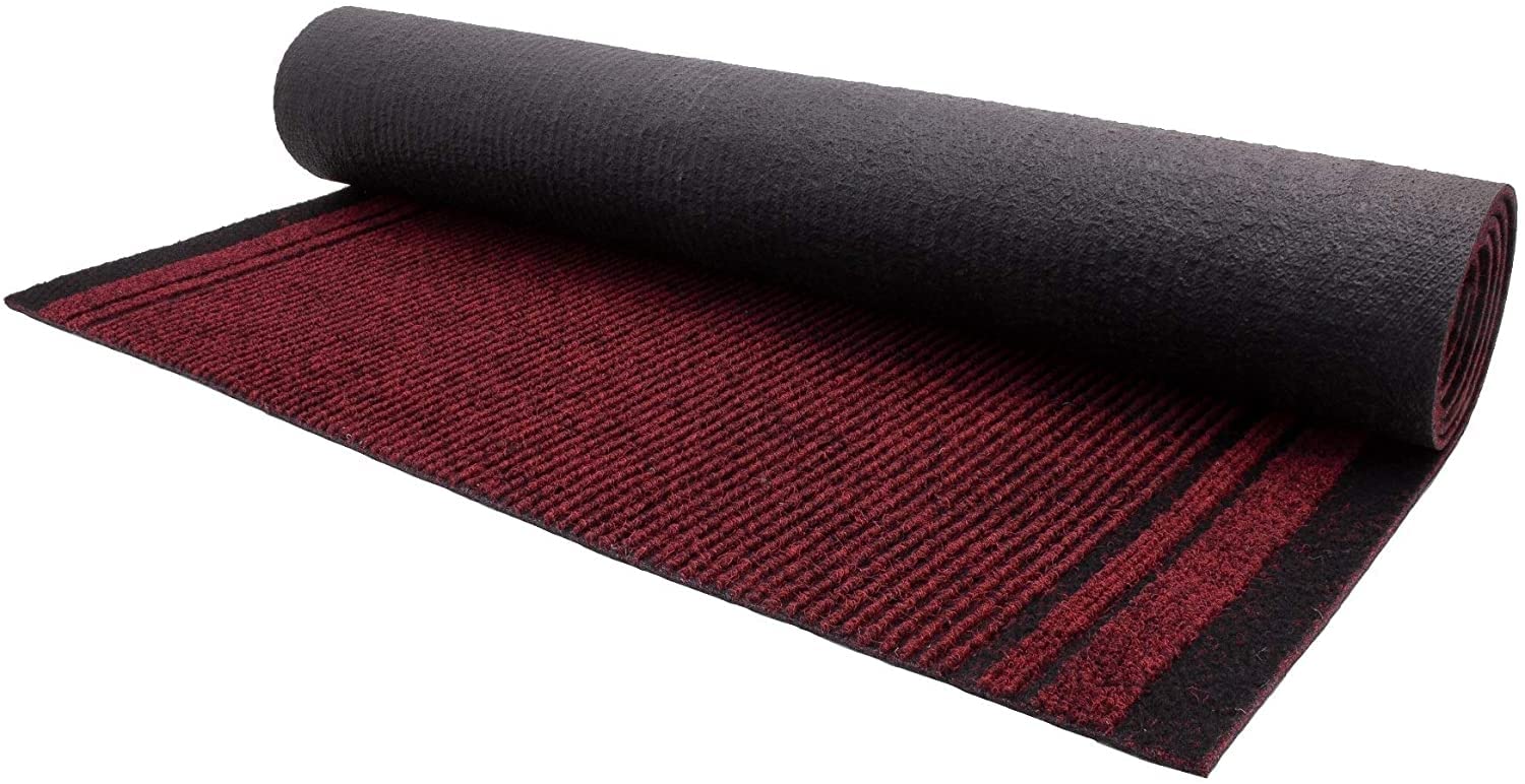 MadeInNature Tapis de Couloir et de Passage Malaga, Tapis résistant et antidérapant, Tapis Idéal pour Cuisine, Entrée, Bain, Largeur 66 cm, Plusieurs Couleurs et Dimensions (300cm, Rouge)