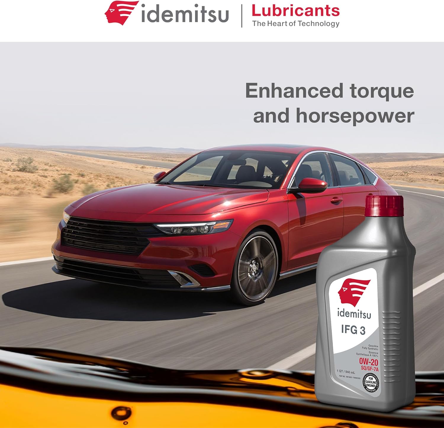 Idemitsu IFG3 0W-20 SP/GF-7A Full Synthetic Motor Oil – 1 Quart, 2 Pack | Engineered for Maximum Fuel Efficiency and Engine Protection