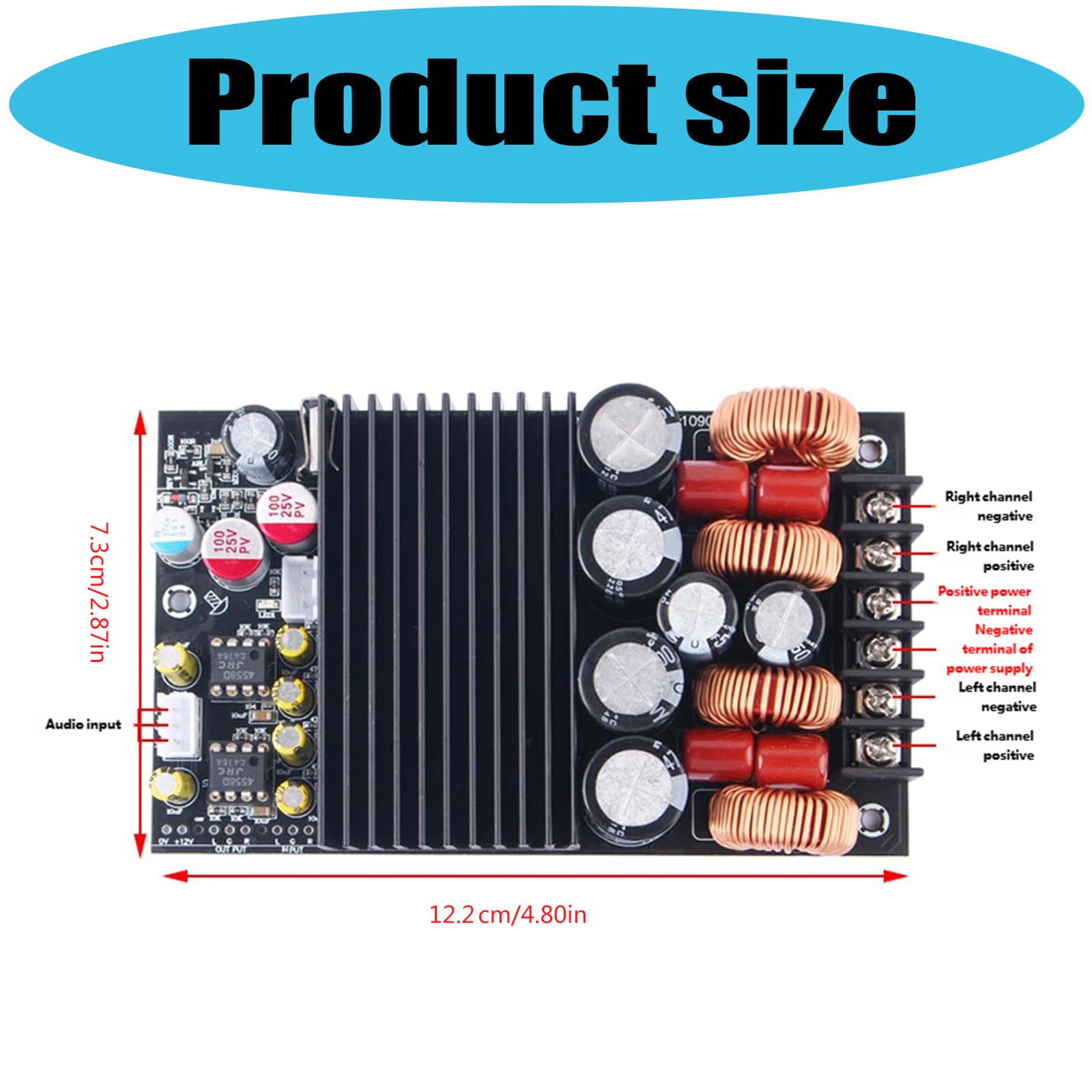 315 W + 315 W dwukanałowy cyfrowy wzmacniacz dźwięku TPA3255 moduł 19 V-50 V do modułu kina domowego
