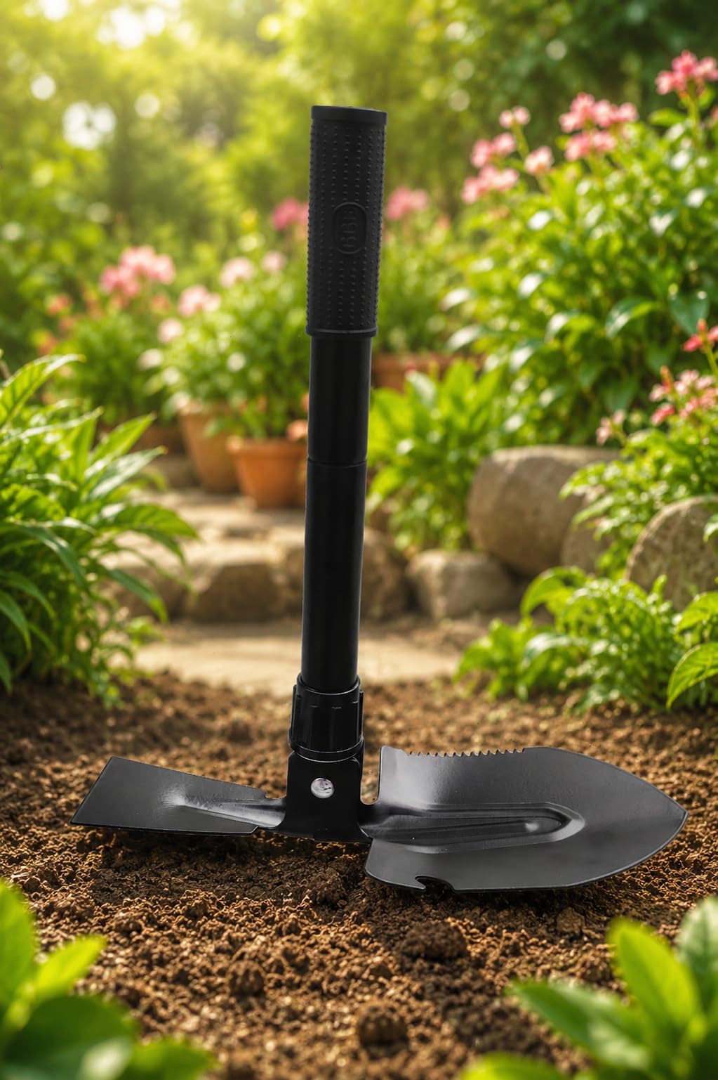 Folding Camping Shovel with Hoe, Portable Military Entrenching Tool, Compact Survival Spade for Gardening, Hiking, Camping & Outdoor Use-picture-29