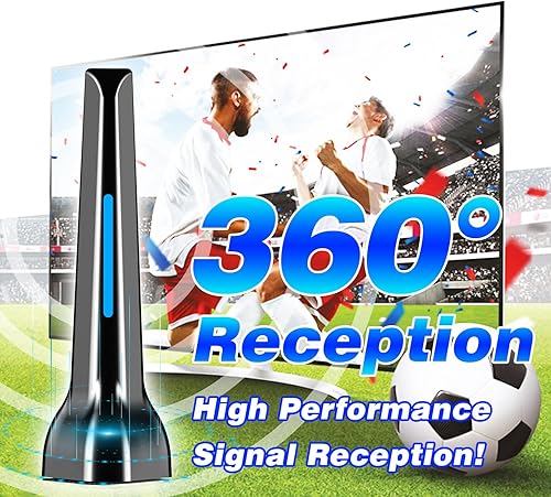 Miniatura 6 de Antena de TV digital para Smart TV en interiores, antena de recepción de largo alcance de 120 millas para TV digital HD para interiores con