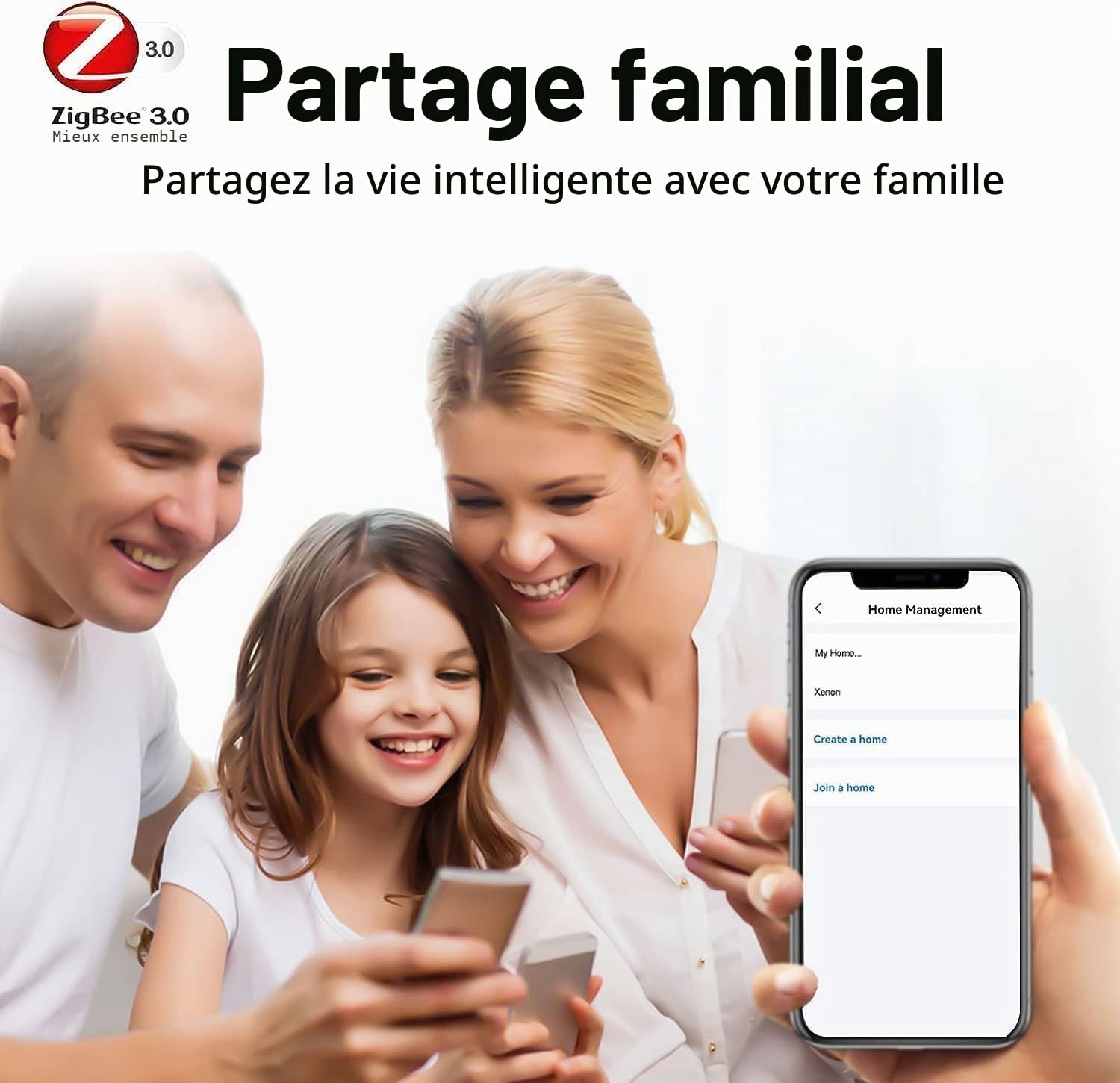 Multiprise Connectée Zigbee 3.0 UseeLink 16A Smart Power Strip avec 4 Prises 3 USB/1 Type-C Compatible avec Alexa et Google Home
