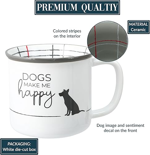 Miniatura 4 de Pavilion - Taza de café de 18 onzas con diseño de perros K-9, regalo para amantes de los perros, regalo de rescate para mascotas, mamá y papá