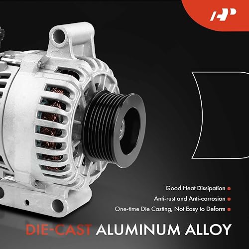 Miniatura 4 de A-Premium Alternador compatible con Ford F250 F350 F450 F550 Super Duty 1999 2000 2001 7.3L, 12 V 110 amperios en sentido horario de 8 ranuras,