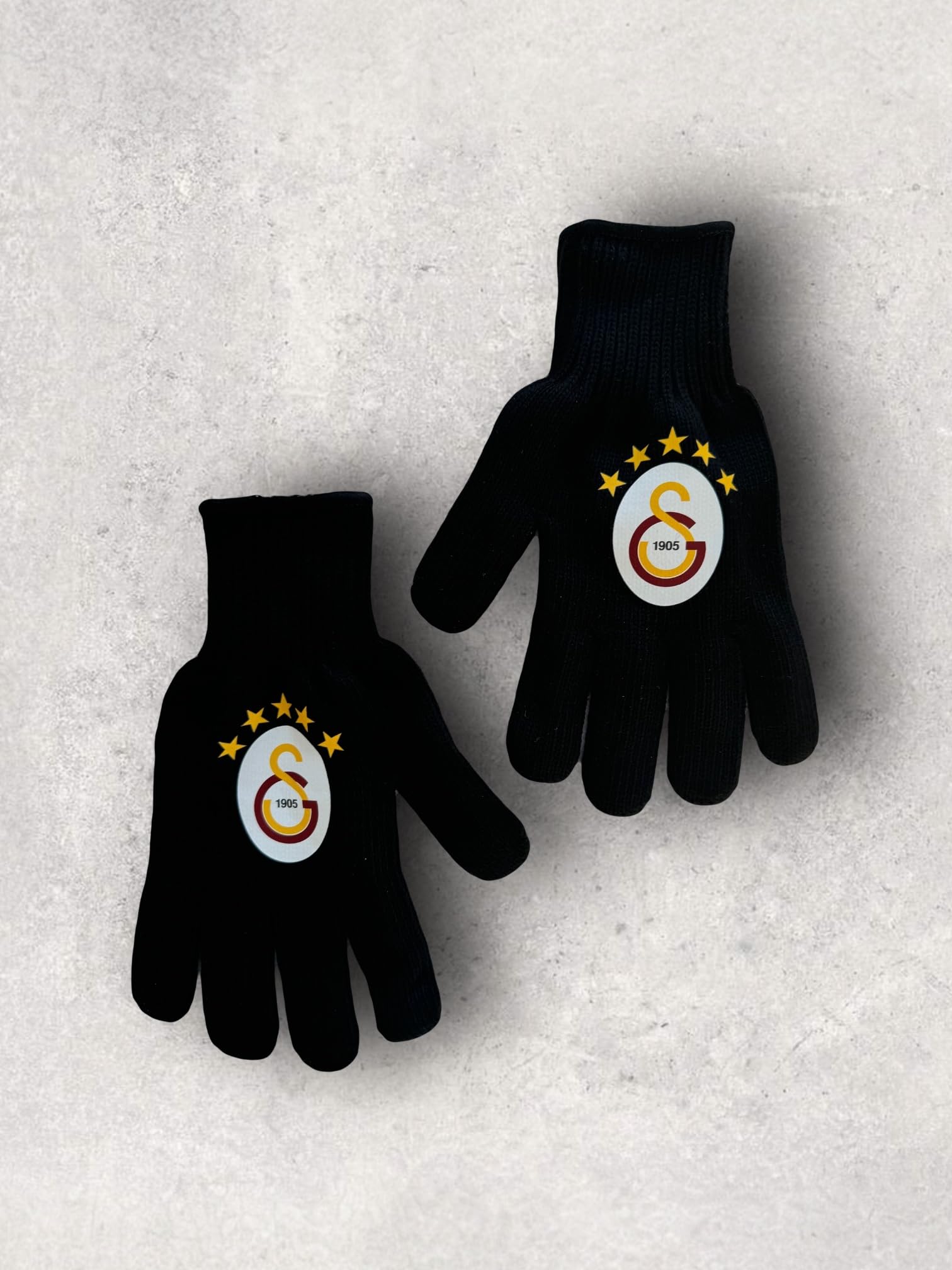 3 Teiliges Set aus Beanie Mütze, Halsschal und Handschuhe mit Logo Galatasaray GS - schwarz