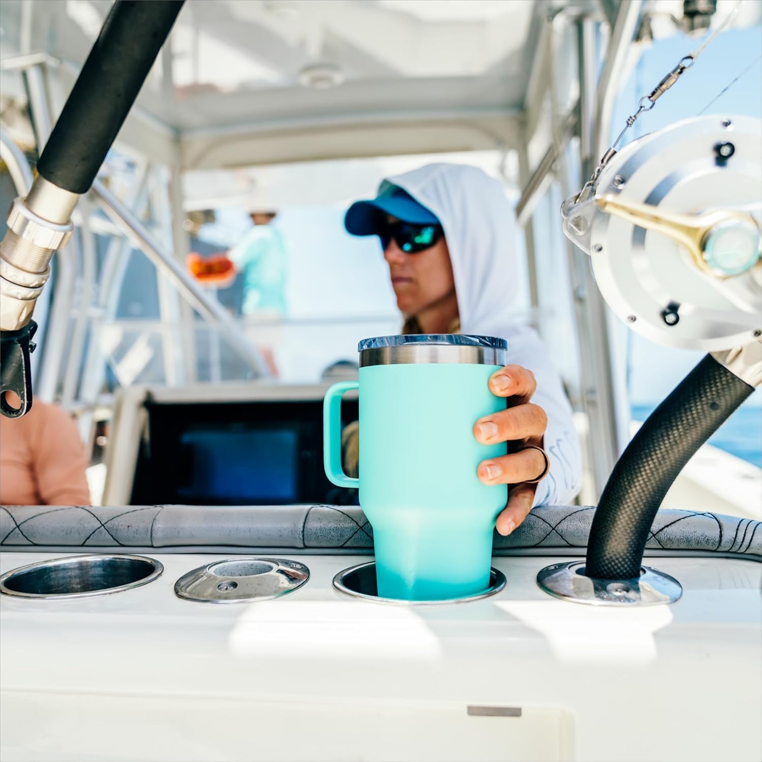 YETI Rambler Reisebecher Mit Stronghold Deckel, Seafoam, 30 oz (887 ml)
