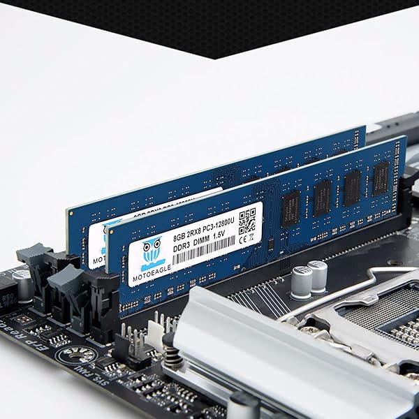 DDR3 1600 UDIMM PC3 12800U 16Go (2x8Go) RAM, DDR3 1600MHz 8Go 2Rx8 PC3 12800U 240-Pin CL11 1.5V Mémoire pour Ordinateur de Bureau - 5